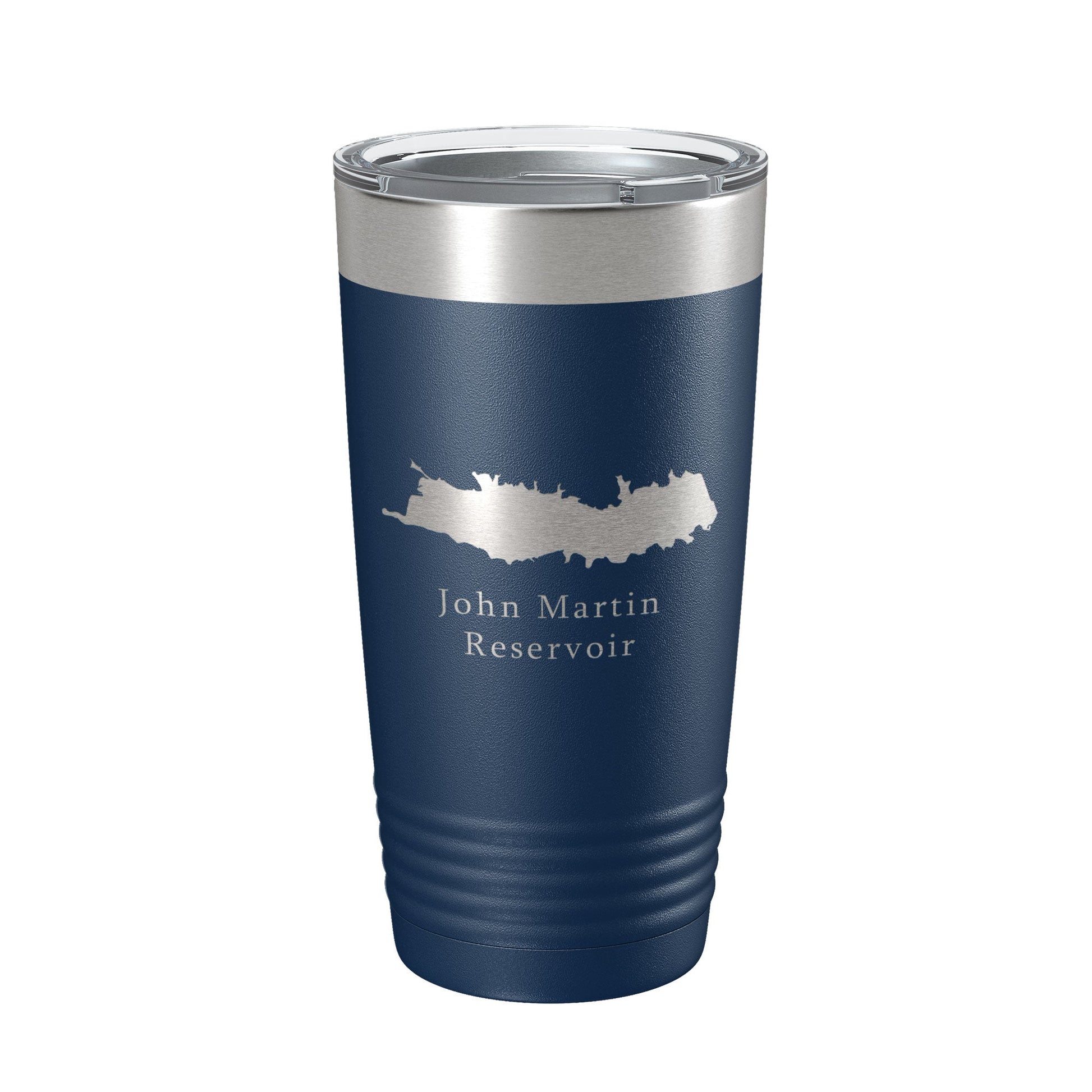 John Martin Reservoir Tumbler Lake Map Travel Mug Insulated Laser Engraved Coffee Cup Colorado 20 oz-2