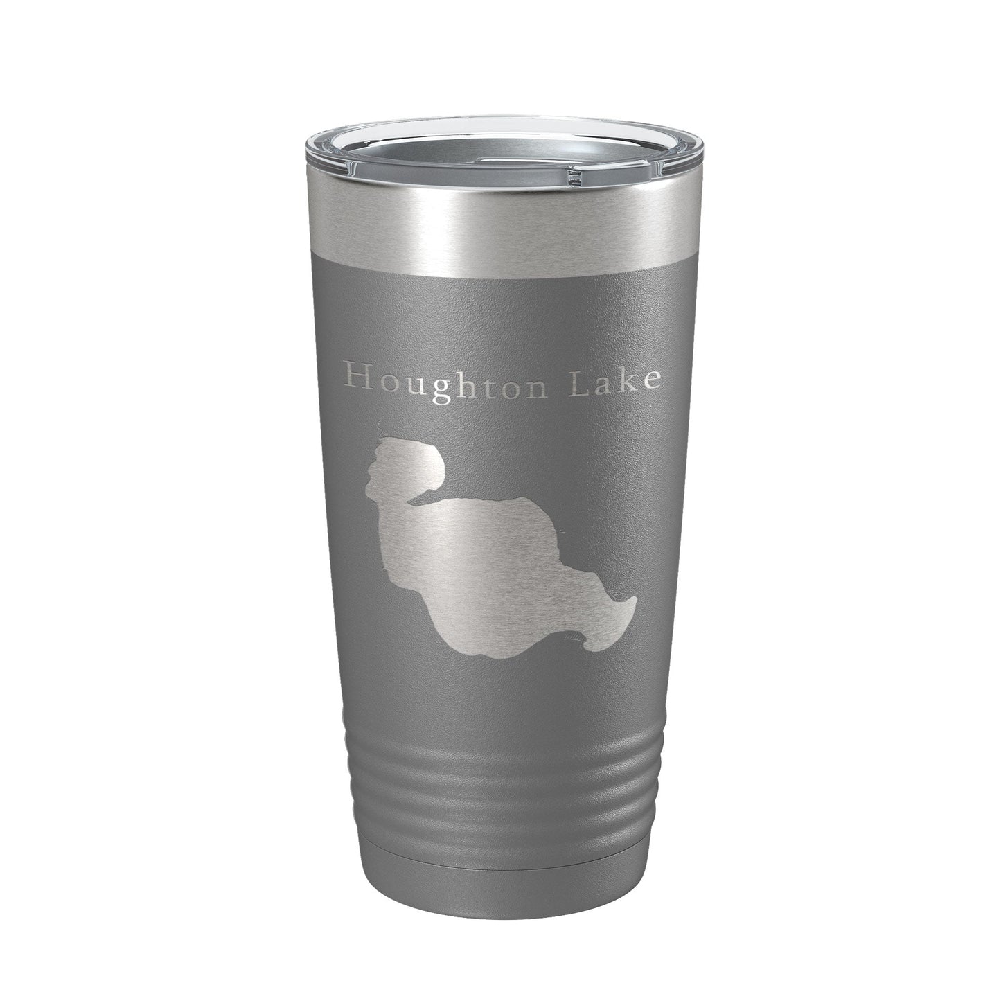 Houghton Lake Map Tumbler Travel Mug Insulated Laser Engraved Coffee Cup Michigan 20 oz-16