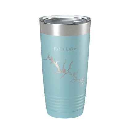 Falls Lake Map Tumbler Travel Mug Insulated Laser Engraved Coffee Cup Durham North Carolina 20 oz-13