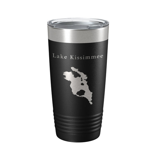 Lake Kissimmee Map Tumbler Travel Mug Insulated Laser Engraved Coffee Cup Florida 20 oz-0