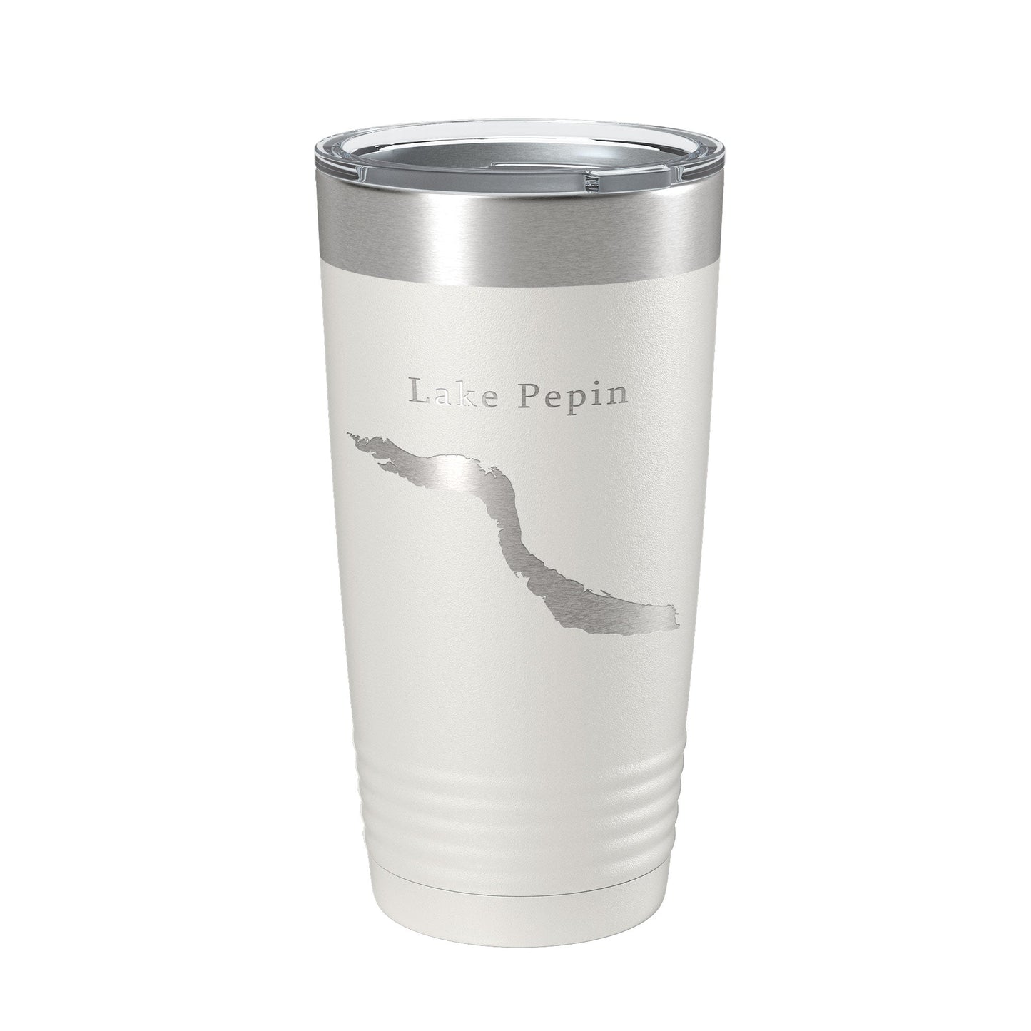 Lake Pepin Map Tumbler Travel Mug Insulated Laser Engraved Coffee Cup Minnesota Wisconsin 20 oz-1