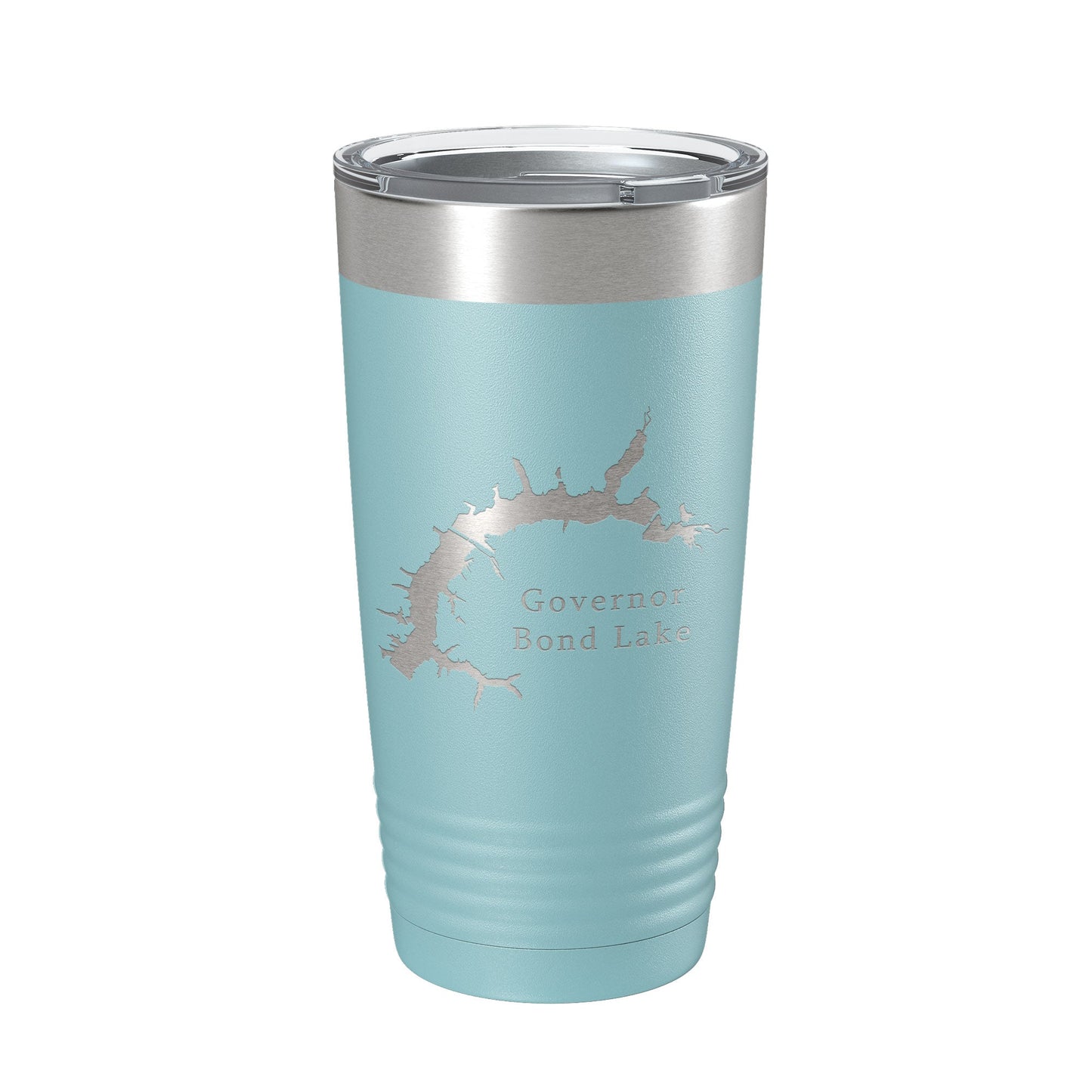 Governor Bond Lake Map Tumbler Travel Mug Insulated Laser Engraved Coffee Cup Illinois 20 oz-13