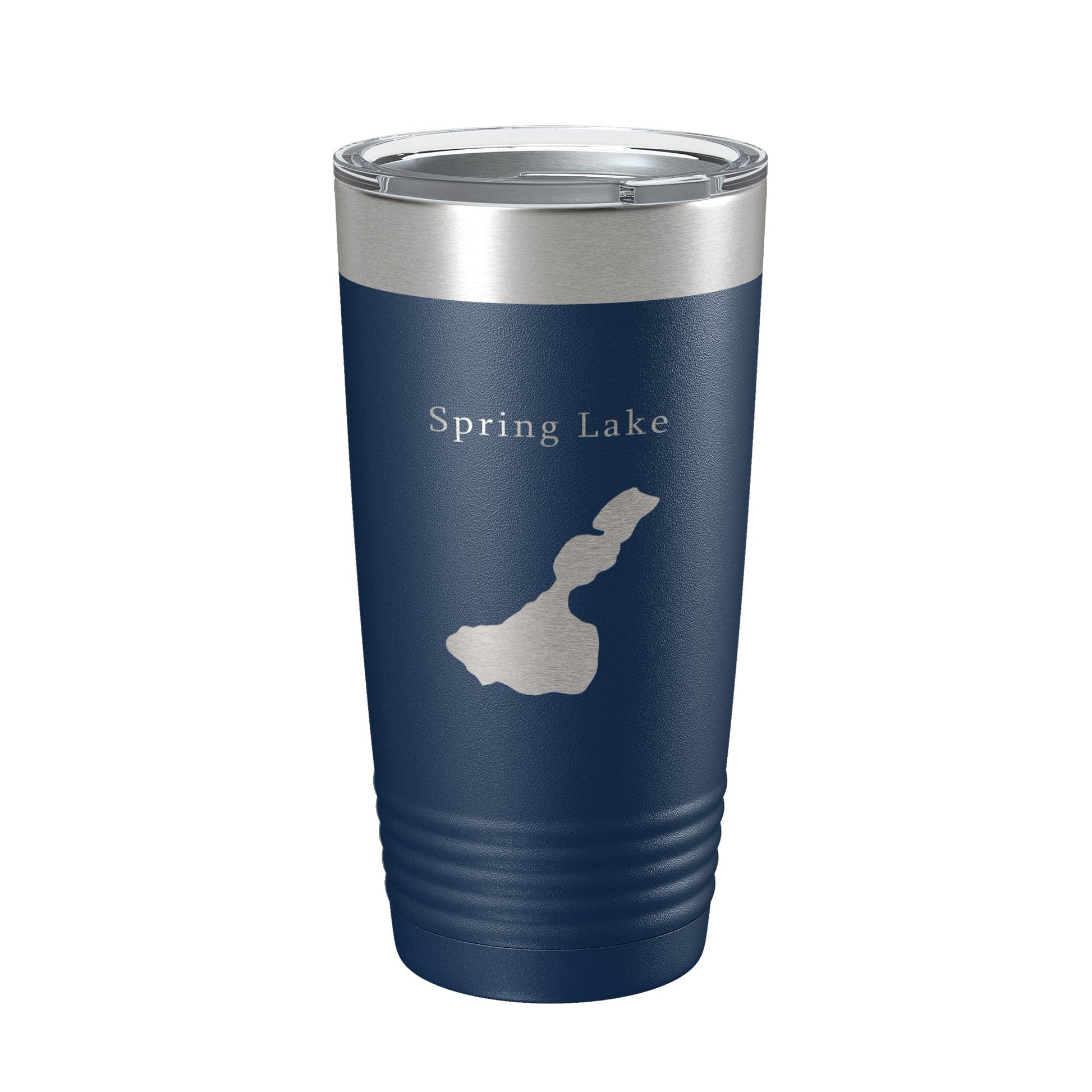 Spring Lake Map Tumbler Travel Mug Insulated Laser Engraved Coffee Cup Wisconsin Waukesha County Town of Mukwonago 20 oz-2