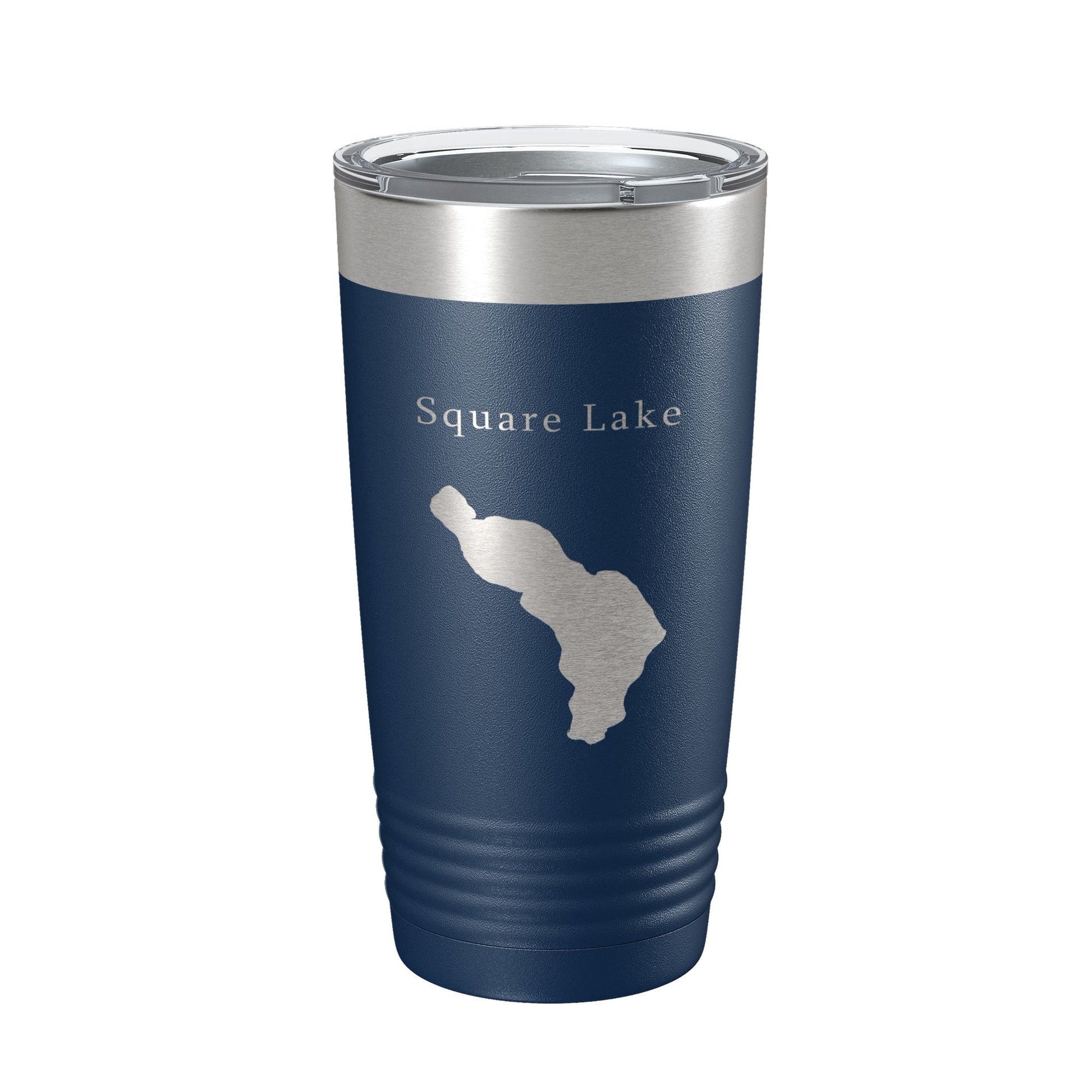 Square Lake Map Tumbler Travel Mug Insulated Laser Engraved Coffee Cup Maine 20 oz-2