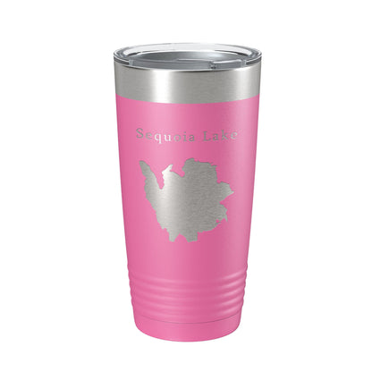 Sequoia Lake Map Tumbler Travel Mug Insulated Laser Engraved Coffee Cup California 20 oz-11