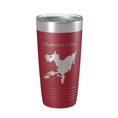 Okauchee Lake Map Tumbler Travel Mug Insulated Laser Engraved Coffee Cup Wisconsin 20 oz-18
