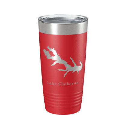 Lake Claiborne Map Tumbler Travel Mug Insulated Laser Engraved Coffee Cup Louisiana 20 oz-10