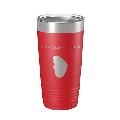 Blue Cypress Lake Map Tumbler Travel Mug Insulated Laser Engraved Coffee Cup Florida 20 oz-10