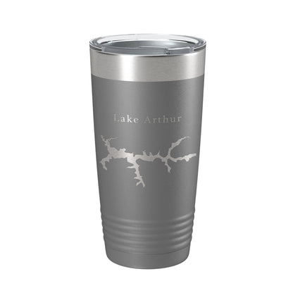 Lake Arthur Map Tumbler Travel Mug Insulated Laser Engraved Coffee Cup Pennsylvania 20 oz-16