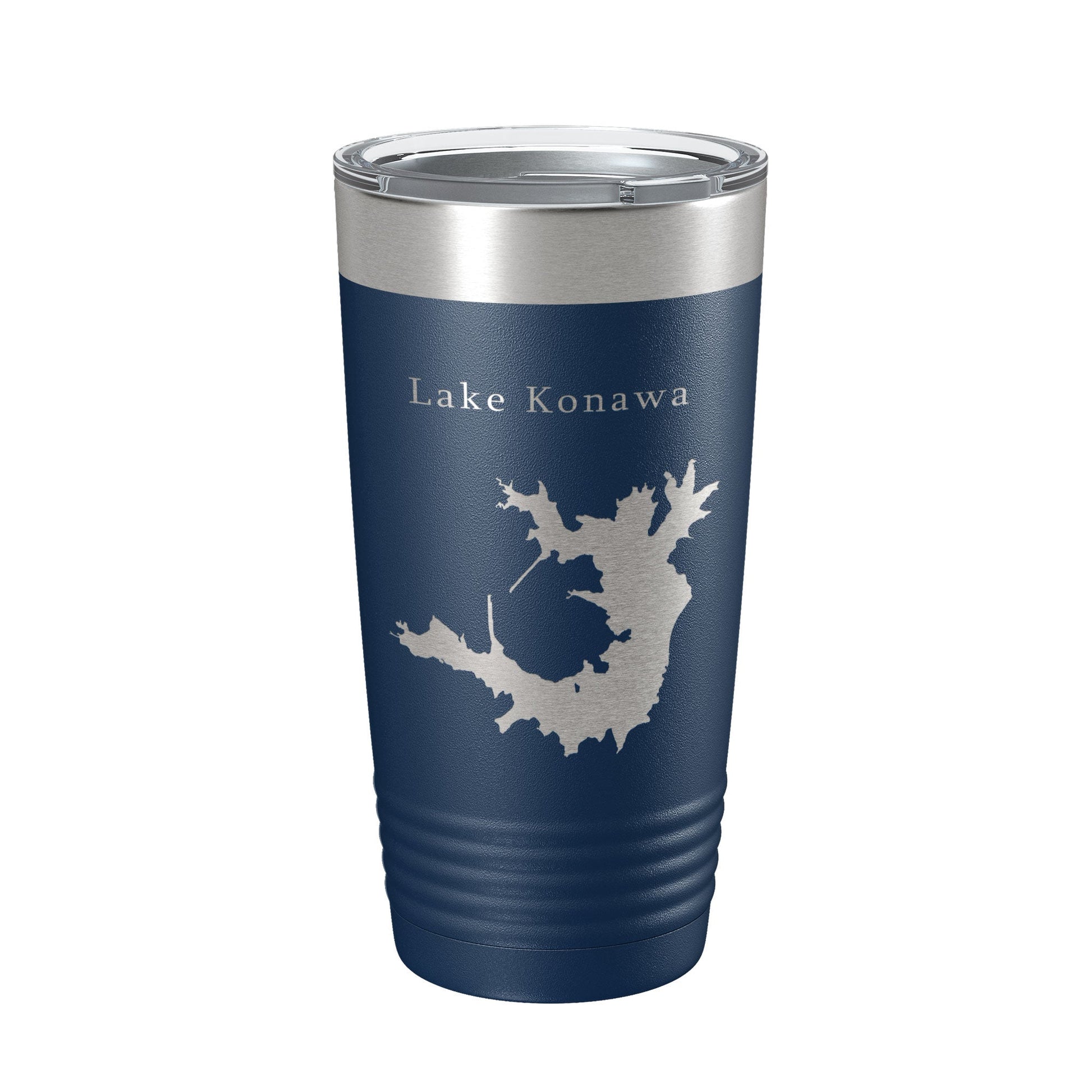 Lake Konawa Map Tumbler Travel Mug Insulated Laser Engraved Coffee Cup Oklahoma 20 oz-2