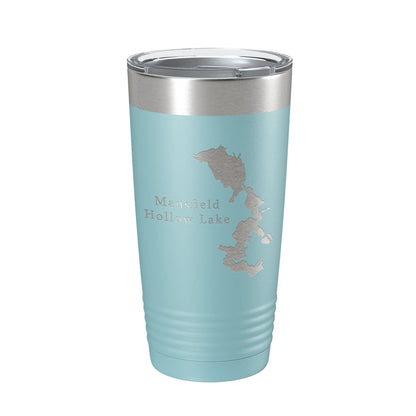 Mansfield Hollow Lake Map Tumbler Travel Mug Insulated Laser Engraved Coffee Cup Connecticut 20 oz-13