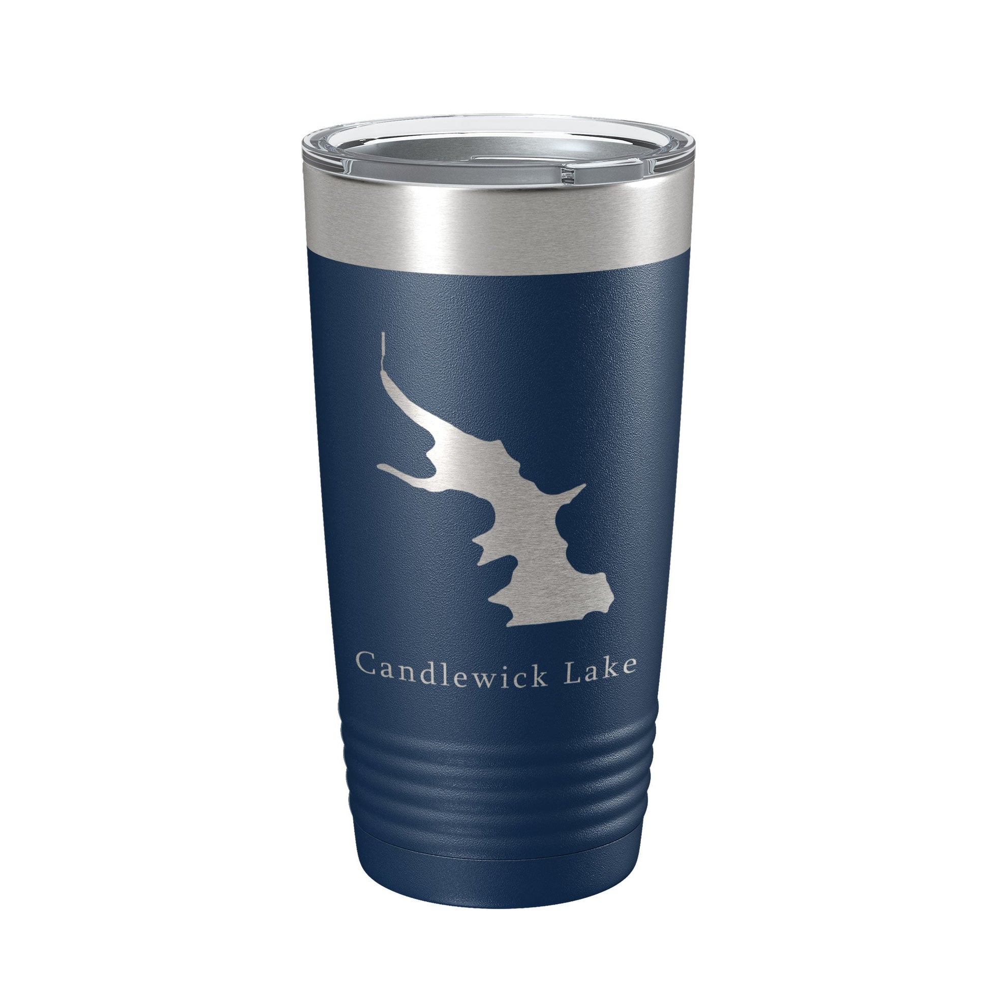Candlewick Lake Map Tumbler Travel Mug Insulated Laser Engraved Coffee Cup Illinois 20 oz-2
