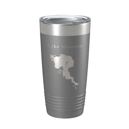 Lake Manitou Map Tumbler Travel Mug Insulated Laser Engraved Coffee Cup Indiana 20 oz-16