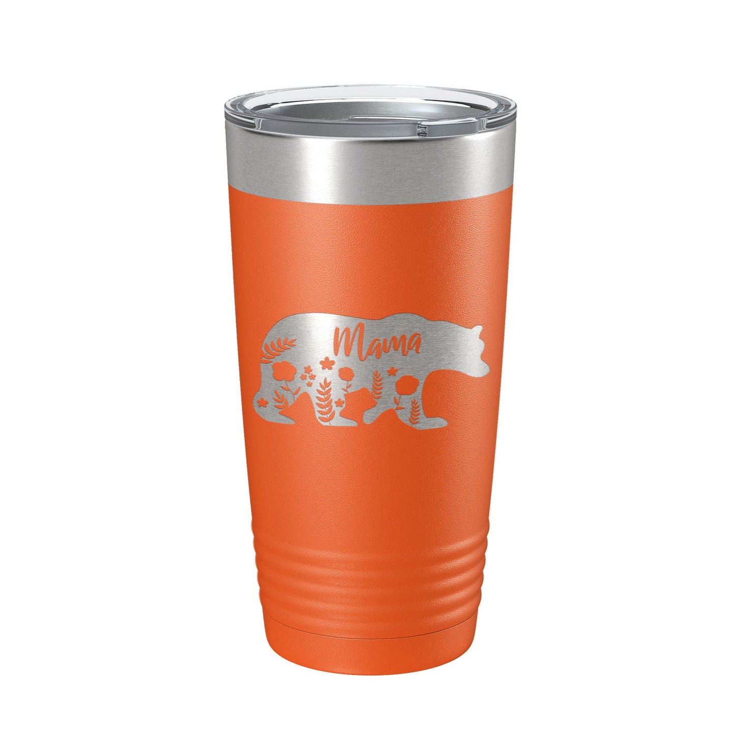 Mama Bear Tumbler Travel Mug Insulated Laser Engraved Coffee Cup Momma Mama Gift Mother's Day Floral 20 oz-17