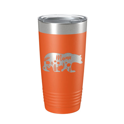 Mama Bear Tumbler Travel Mug Insulated Laser Engraved Coffee Cup Momma Mama Gift Mother's Day Floral 20 oz-17