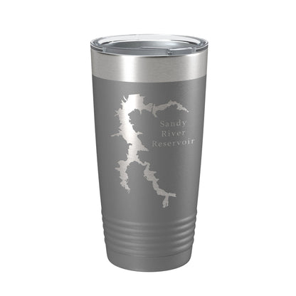 Sandy River Reservoir Tumbler Lake Map Travel Mug Insulated Laser Engraved Coffee Cup Virginia 20 oz-16