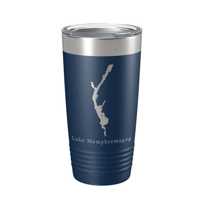 Lake Memphremagog Map Tumbler Travel Mug Insulated Laser Engraved Coffee Cup Vermont Quebec 20 oz-8