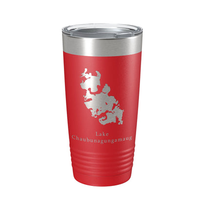 Lake Chaubunagungamaug Map Tumbler Travel Mug Insulated Laser Engraved Coffee Cup Massachusetts 20 oz-10