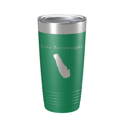Lake Terramuggus Map Tumbler Travel Mug Insulated Laser Engraved Coffee Cup Connecticut 20 oz-9