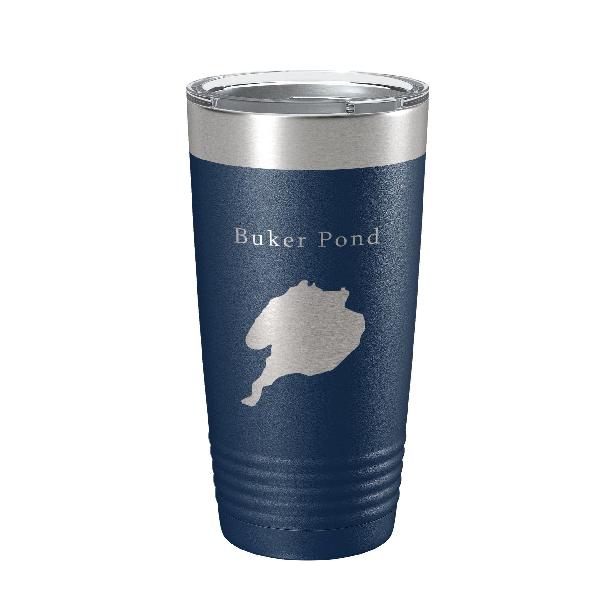 Buker Pond Tumbler Lake Map Travel Mug Insulated Laser Engraved Coffee Cup Maine 20 oz-2