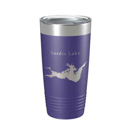Sardis Lake Map Tumbler Travel Mug Insulated Laser Engraved Coffee Cup Oklahoma 20 oz-15