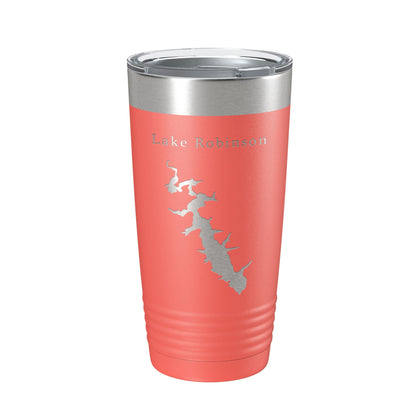 Lake Robinson Map Tumbler Travel Mug Insulated Laser Engraved Coffee Cup South Carolina 20 oz-20