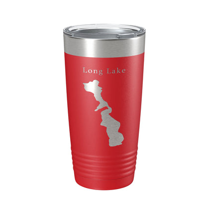 Long Lake Map Tumbler Travel Mug Insulated Laser Engraved Coffee Cup Minneapolis St. Paul Minnesota 20 oz-10