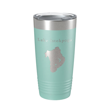 Lake Istokpoga Map Tumbler Travel Mug Insulated Laser Engraved Coffee Cup Florida 20 oz-12