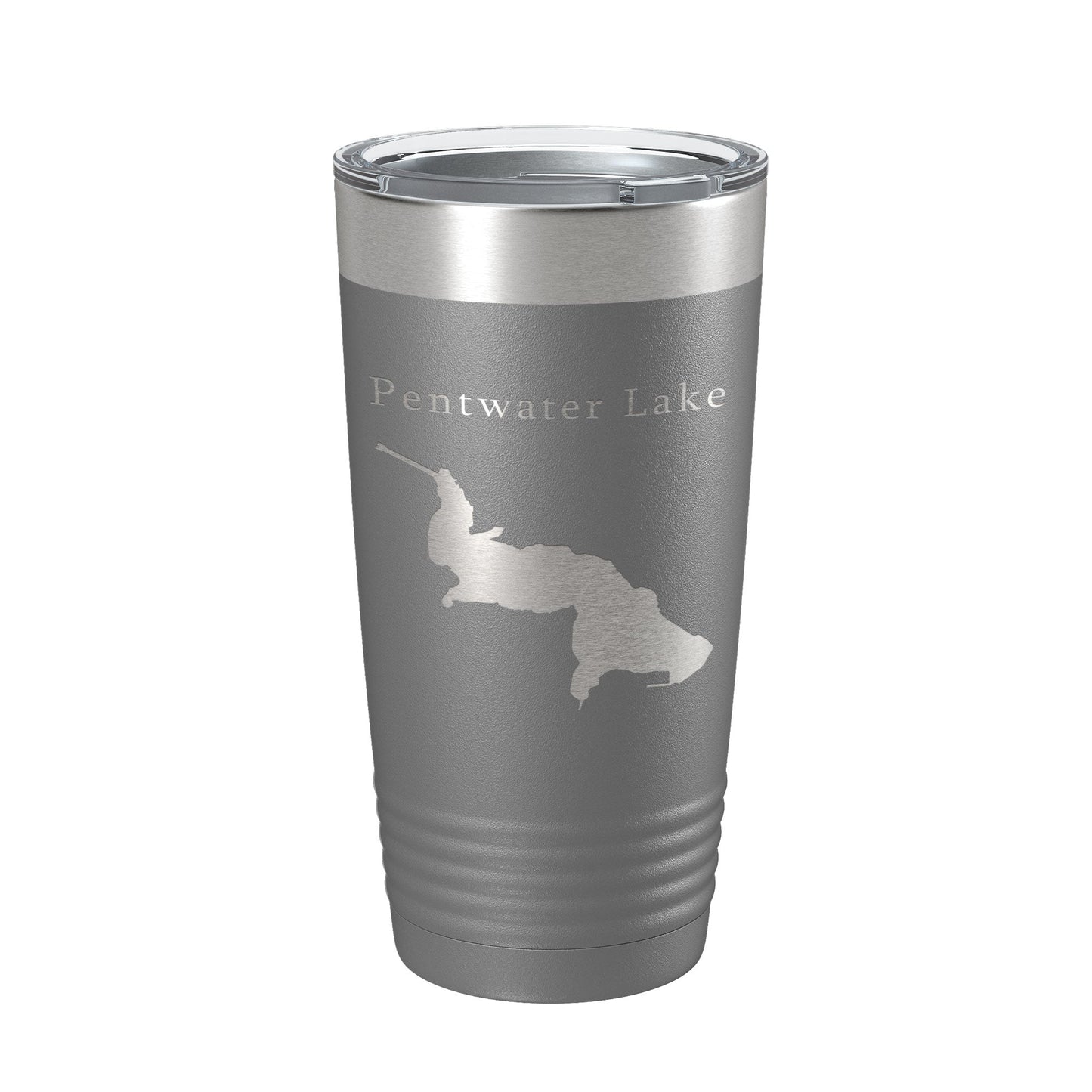Pentwater Lake Map Tumbler Travel Mug Insulated Laser Engraved Coffee Cup Michigan 20 oz-16