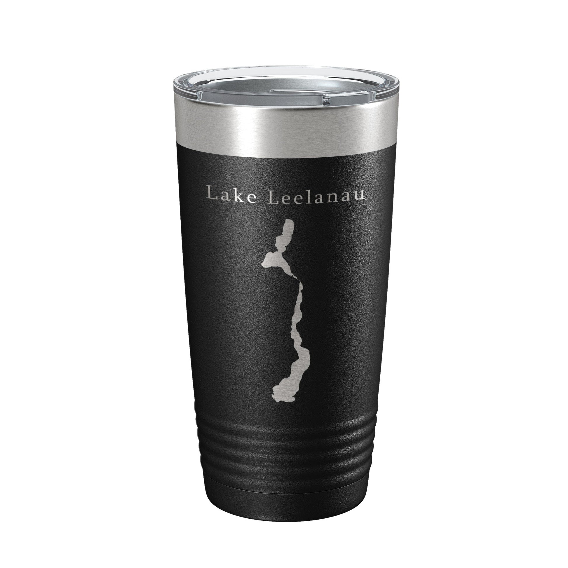 Lake Leelanau Map Tumbler Travel Mug Insulated Laser Engraved Coffee Cup Michigan 20 oz-0