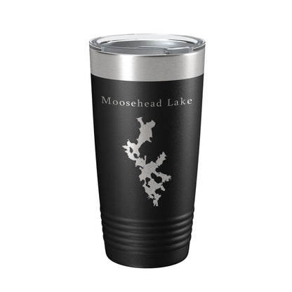 Moosehead Lake Map Tumbler Travel Mug Insulated Laser Engraved Coffee Cup Maine 20 oz-0