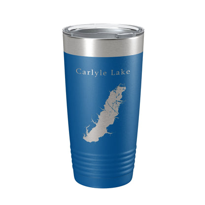 Carlyle Lake Map Tumbler Travel Mug Insulated Laser Engraved Coffee Cup Illinois 20 oz-6