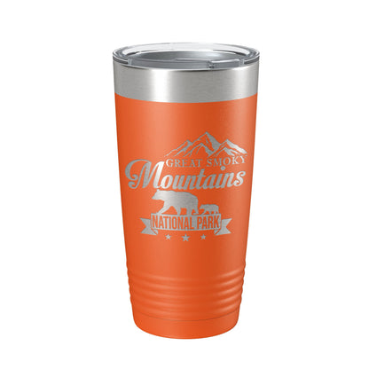 Great Smoky Mountains National Park Bear Tumbler GSMNP Travel Mug Gift Insulated Laser Engraved Coffee Cup 20 oz-17