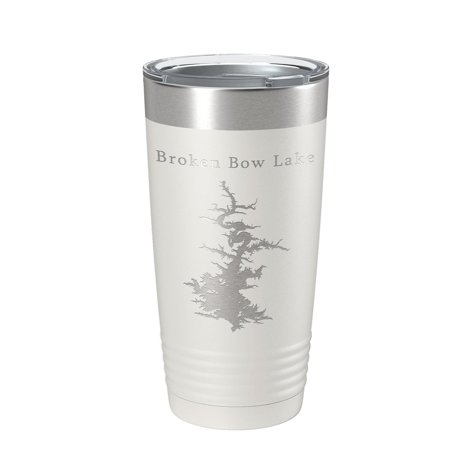 Broken Bow Lake Map Tumbler Travel Mug Insulated Laser Engraved Coffee Cup Oklahoma 20 oz-1