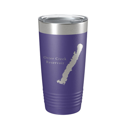 Otter Creek Reservoir Tumbler Lake Map Travel Mug Insulated Laser Engraved Coffee Cup Utah 20 oz-15
