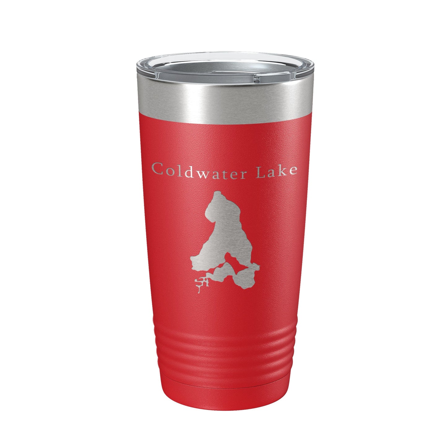 Coldwater Lake Map Tumbler Travel Mug Insulated Laser Engraved Coffee Cup Michigan 20 oz-10