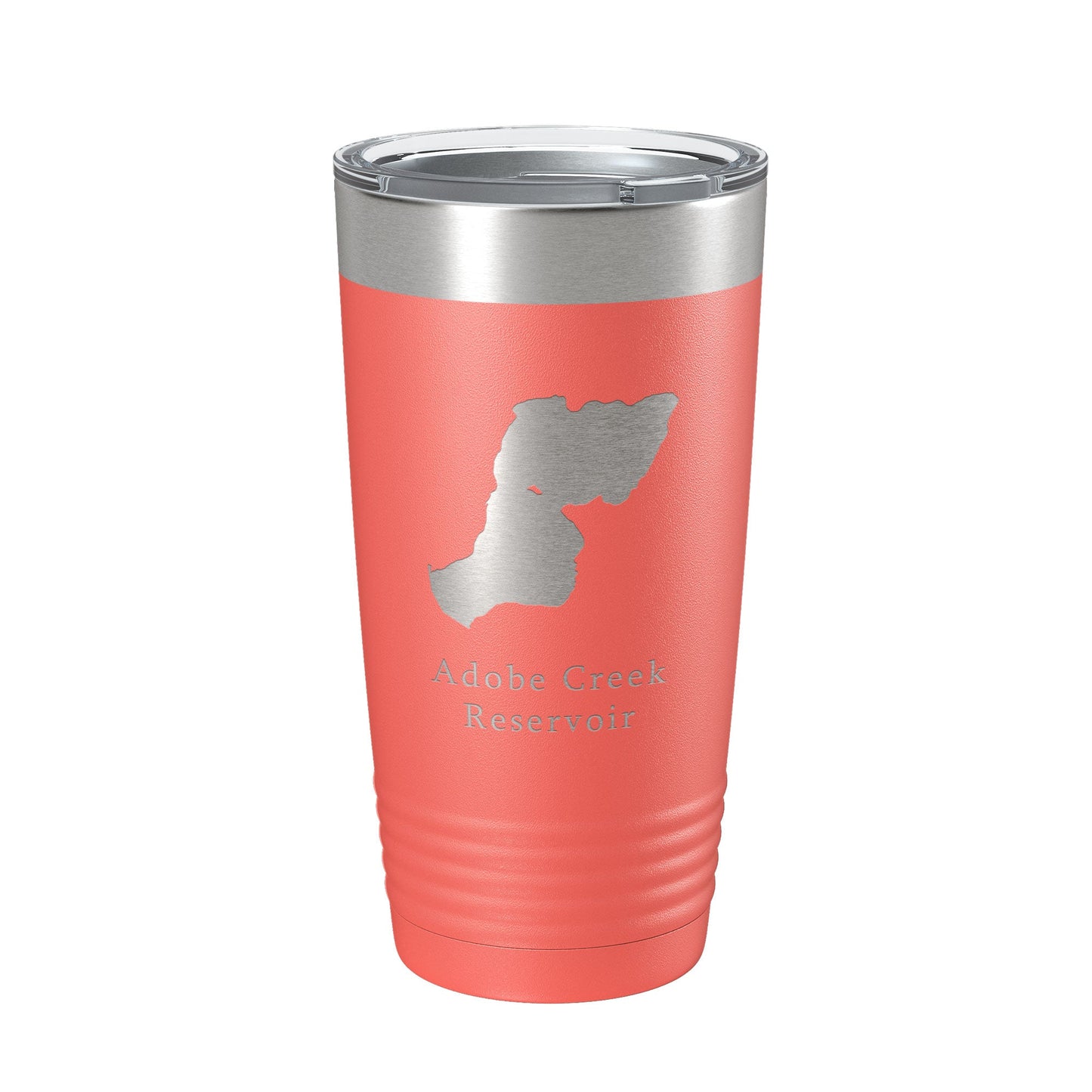 Adobe Creek Reservoir Tumbler Lake Map Travel Mug Insulated Laser Engraved Coffee Cup Colorado 20 oz-20