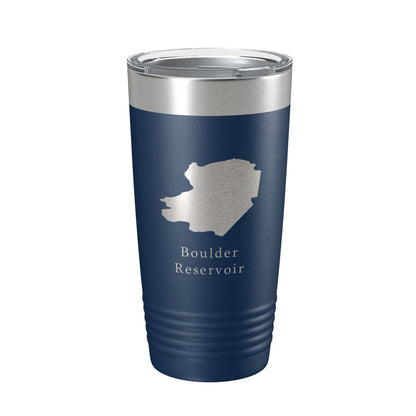 Boulder Reservoir Tumbler Lake Map Travel Mug Insulated Laser Engraved Coffee Cup Colorado 20 oz-8