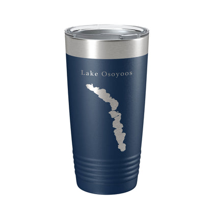 Lake Osoyoos Map Tumbler Travel Mug Insulated Laser Engraved Coffee Cup Washington BC 20 oz-2