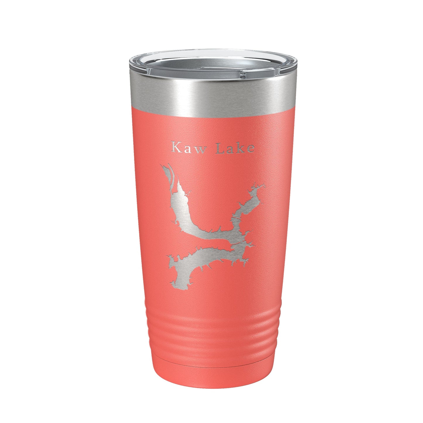 Kaw Lake Map Tumbler Travel Mug Insulated Laser Engraved Coffee Cup Oklahoma 20 oz-20