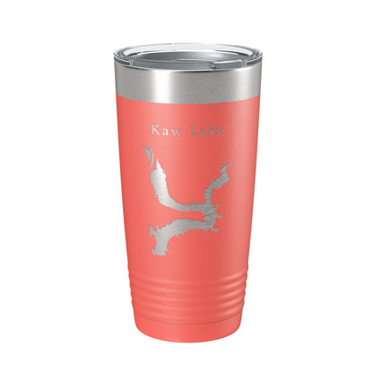 Kaw Lake Map Tumbler Travel Mug Insulated Laser Engraved Coffee Cup Oklahoma 20 oz-20