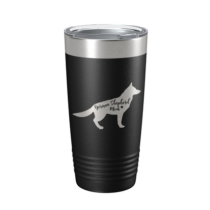 German Shepherd Mom Tumbler Dog Travel Mug Gift Insulated Laser Engraved Coffee Cup 20 oz-0