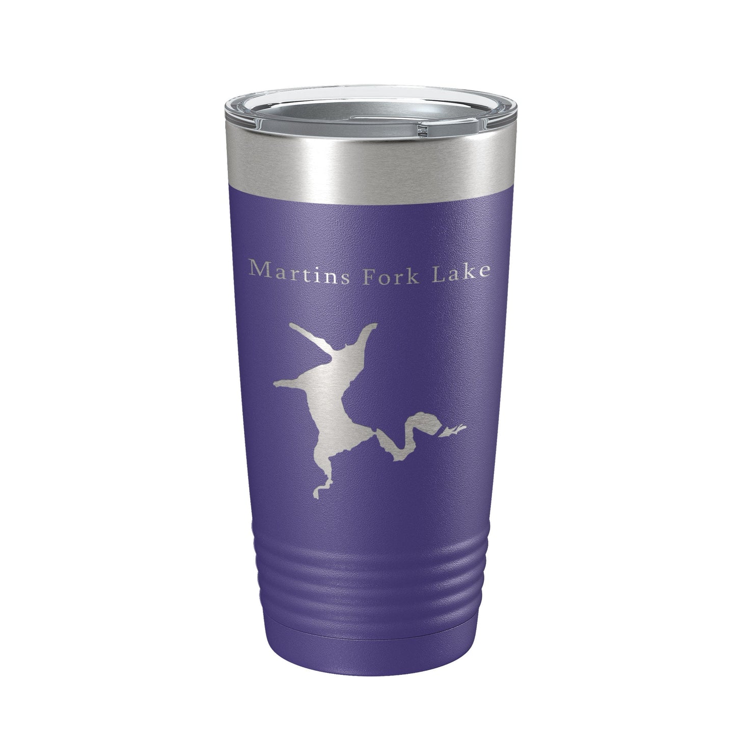 Martins Fork Lake Map Tumbler Travel Mug Insulated Laser Engraved Coffee Cup Kentucky 20 oz-15