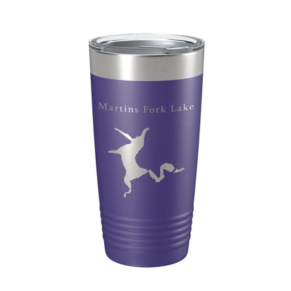 Martins Fork Lake Map Tumbler Travel Mug Insulated Laser Engraved Coffee Cup Kentucky 20 oz-15