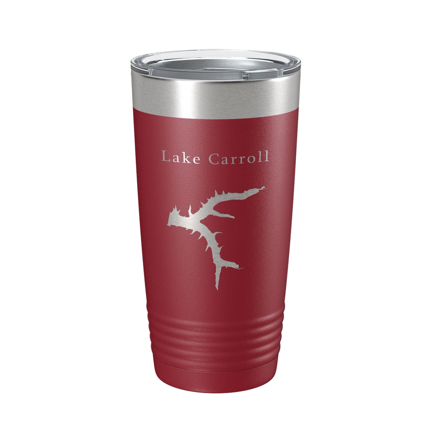 Lake Carroll Map Tumbler Travel Mug Insulated Laser Engraved Coffee Cup Illinois 20 oz-18