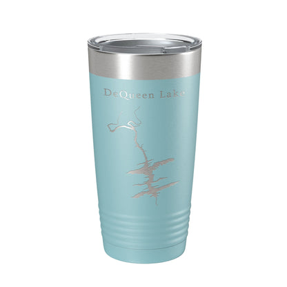 DeQueen Lake Map Tumbler Travel Mug Insulated Laser Engraved Coffee Cup Arkansas 20 oz-13