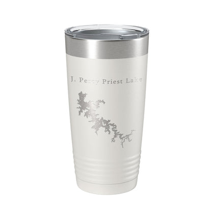 J. Percy Priest Lake Map Tumbler Travel Mug Insulated Laser Engraved Coffee Cup Tennessee 20 oz-7