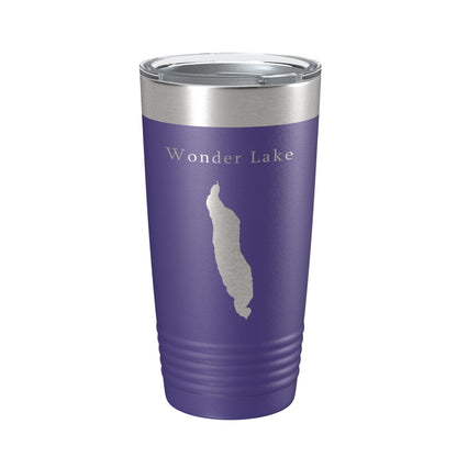 Wonder Lake Map Tumbler Travel Mug Insulated Laser Engraved Coffee Cup Alaska 20 oz-15