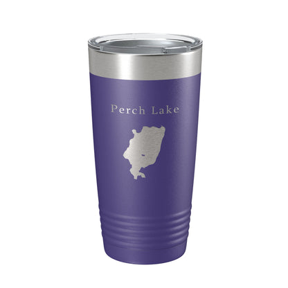 Perch Lake Map Tumbler Travel Mug Insulated Laser Engraved Coffee Cup Michigan 20 oz-15