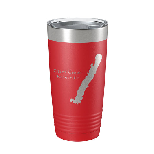 Otter Creek Reservoir Tumbler Lake Map Travel Mug Insulated Laser Engraved Coffee Cup Utah 20 oz-10